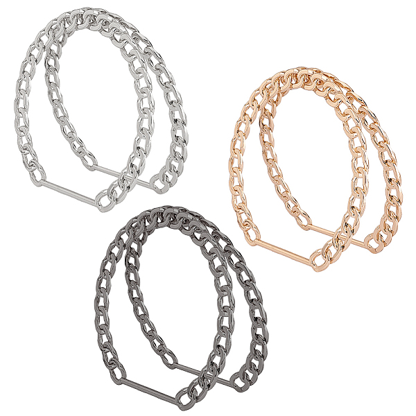 PandaHall 6Pcs 3 Colors Zinc Alloy Curb Chain Bag Handles, for Bag Straps Replacement Accessories, Mixed Color, 11.2x10.5x0.3cm, Inner...
PandaHall 6Pcs 3 Colors Zinc Alloy Curb Chain Bag Handles, for Bag Straps Replacement Accessories, Mixed Color, 11.2x10.5x0.3cm, Inner...