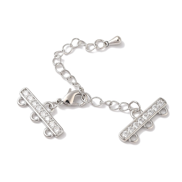 PandaHall Brass Micro Pave Cubic Zirconia Chain Extender, Necklace Layering Clasps, Long-Lasting Plated, Lead Free & Cadmium Free, Platinum..., Clear
PandaHall Brass Micro Pave Cubic Zirconia Chain Extender, Necklace Layering Clasps, Long-Lasting Plated, Lead Free & Cadmium Free, Platinum..., Clear