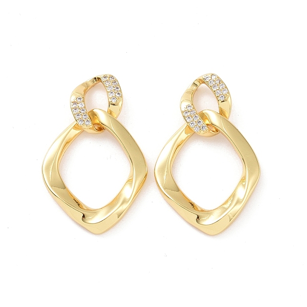 PandaHall Clear Cubic Zirconia Double Twist Rhombus Dangle Stud Earrings, Brass Jewelry for Women, Real 18K Gold Plated, 32mm, Pin: 0.7mm...
PandaHall Clear Cubic Zirconia Double Twist Rhombus Dangle Stud Earrings, Brass Jewelry for Women, Real 18K Gold Plated, 32mm, Pin: 0.7mm...