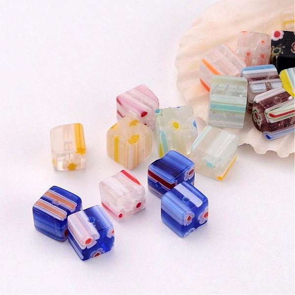 PandaHall Handmade Millefiori Glass Cube Beads, Mixed Color, 6x6x6mm, Hole: 1mm Millefiori Lampwork Cube Multicolor
PandaHall Handmade Millefiori Glass Cube Beads, Mixed Color, 6x6x6mm, Hole: 1mm Millefiori Lampwork Cube Multicolor