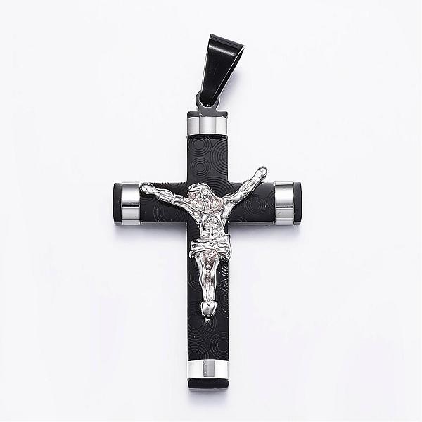 PandaHall 304 Stainless Steel Big Pendants, For Easter, Cross with Jesus, Gunmetal & Stainless Steel Color, 58x36x6mm, Hole: 12x6.5mm 304...
PandaHall 304 Stainless Steel Big Pendants, For Easter, Cross with Jesus, Gunmetal & Stainless Steel Color, 58x36x6mm, Hole: 12x6.5mm 304...