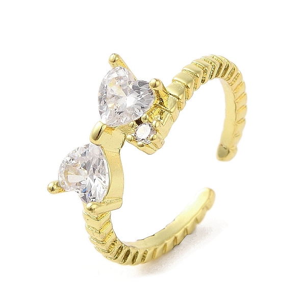 PandaHall Rack Plating Brass Micro Pave Cubic Zirconia Finger Ring, Cuff Ring, Long-Lasting Plated, Cadmium Free & Lead Free, Bowknot, Real..., Clear
PandaHall Rack Plating Brass Micro Pave Cubic Zirconia Finger Ring, Cuff Ring, Long-Lasting Plated, Cadmium Free & Lead Free, Bowknot, Real..., Clear