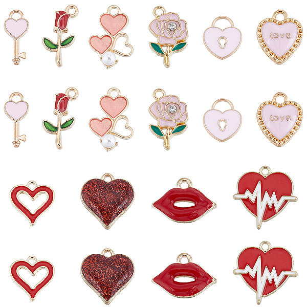 PandaHall SUNNYCLUE 80Pcs 10 Style Alloy Enamel Pendants, with Rhinestone and Acrylic Beads, Rose/Lip/Heart, for Valentine's Day, Mixed..., Multicolor
PandaHall SUNNYCLUE 80Pcs 10 Style Alloy Enamel Pendants, with Rhinestone and Acrylic Beads, Rose/Lip/Heart, for Valentine's Day, Mixed..., Multicolor