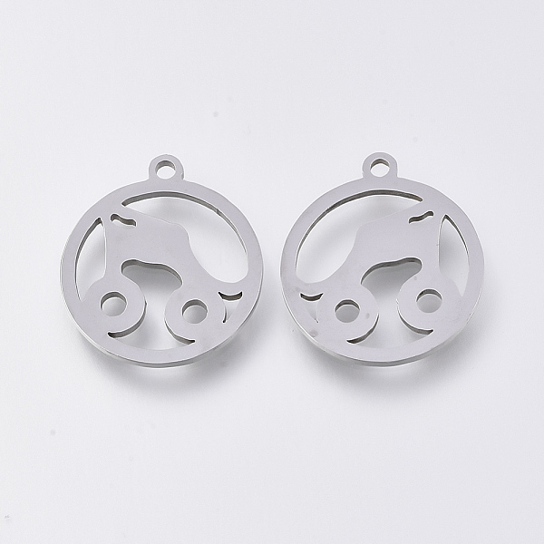 PandaHall 201 Stainless Steel Pendants, Laser Cut Pendants, Flat Round with Baby Carriage, Stainless Steel Color, 17.5x15.5x1mm, Hole: 1.2mm...
PandaHall 201 Stainless Steel Pendants, Laser Cut Pendants, Flat Round with Baby Carriage, Stainless Steel Color, 17.5x15.5x1mm, Hole: 1.2mm...
