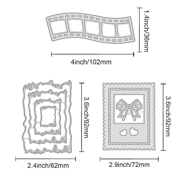 PandaHall GLOBLELAND 3Pcs 3 Style Carbon Steel Cutting Dies Stencils, for DIY Scrapbooking/Photo Album, Decorative Embossing DIY Paper Card...
PandaHall GLOBLELAND 3Pcs 3 Style Carbon Steel Cutting Dies Stencils, for DIY Scrapbooking/Photo Album, Decorative Embossing DIY Paper Card...