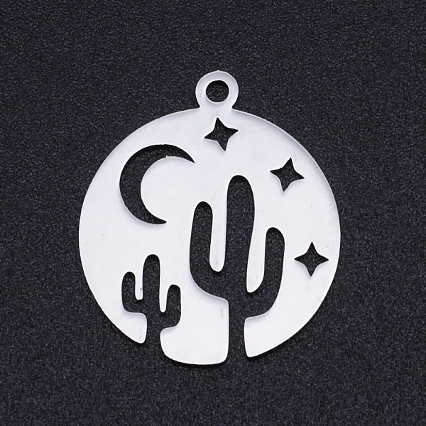 PandaHall 201 Stainless Steel Laser Cut Pendants, Flat Round with Cactus, Stainless Steel Color, 20.5x18x1mm, Hole: 1.4mm 201 Stainless...
PandaHall 201 Stainless Steel Laser Cut Pendants, Flat Round with Cactus, Stainless Steel Color, 20.5x18x1mm, Hole: 1.4mm 201 Stainless...