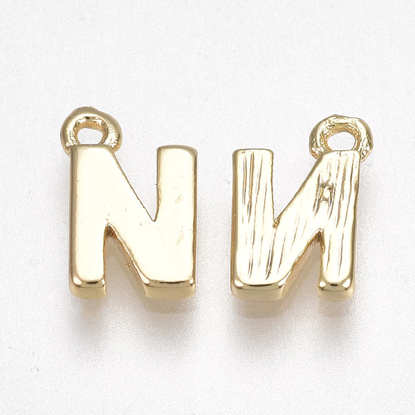 PandaHall Brass Charms, Nickel Free, Letter, Golden, Letter.N, 8.5x5.5x1.5mm, Hole: 0.8mm Brass Letter N
PandaHall Brass Charms, Nickel Free, Letter, Golden, Letter.N, 8.5x5.5x1.5mm, Hole: 0.8mm Brass Letter N