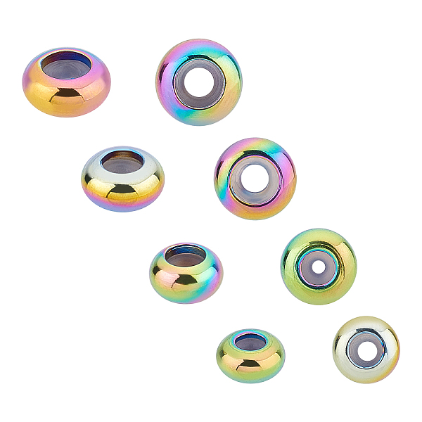 PandaHall Unicraftale Vacuum Plating 304 Stainless Steel Beads, with Plastic, Slider Beads, Stopper Beads, Rondelle, Rainbow Color...
PandaHall Unicraftale Vacuum Plating 304 Stainless Steel Beads, with Plastic, Slider Beads, Stopper Beads, Rondelle, Rainbow Color...