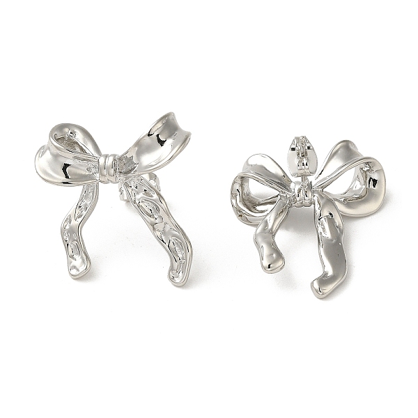 PandaHall Brass Stud Earrings, with Clear Cubic Zirconia for Women, Bowknot, Platinum, 27x24mm Cubic Zirconia Bowknot
PandaHall Brass Stud Earrings, with Clear Cubic Zirconia for Women, Bowknot, Platinum, 27x24mm Cubic Zirconia Bowknot