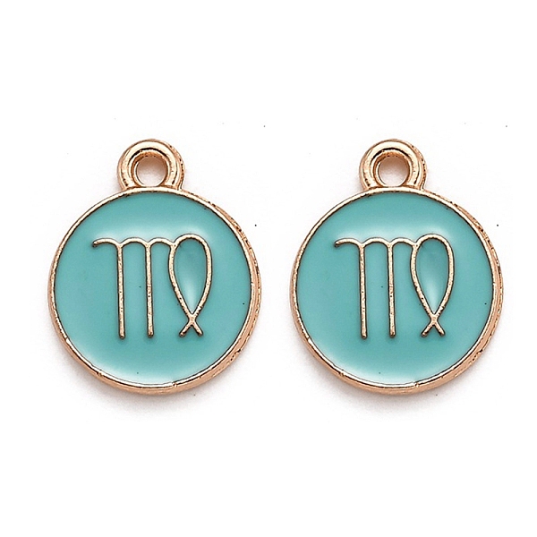 PandaHall Alloy Enamel Pendants, Flat Round with Constellation/Zodiac Sign, Golden, Virgo, 15x12x2mm, Hole: 1.5mm Alloy+Enamel Virgo
PandaHall Alloy Enamel Pendants, Flat Round with Constellation/Zodiac Sign, Golden, Virgo, 15x12x2mm, Hole: 1.5mm Alloy+Enamel Virgo