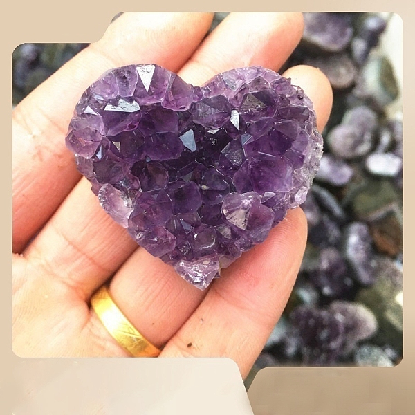 PandaHall Raw Rough Love Heart Natural Amethyst Specimen Cluster, Reiki Energy Stone Home Display Decorations, 30~40mm Amethyst Heart
PandaHall Raw Rough Love Heart Natural Amethyst Specimen Cluster, Reiki Energy Stone Home Display Decorations, 30~40mm Amethyst Heart