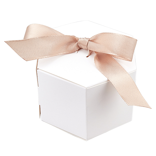 PandaHall Paper Jewelry Box, with Polyester Ribbon, Hexagon, White, Finished Product: 8.5x7.5x5.5cm Paper Hexagon White
PandaHall Paper Jewelry Box, with Polyester Ribbon, Hexagon, White, Finished Product: 8.5x7.5x5.5cm Paper Hexagon White