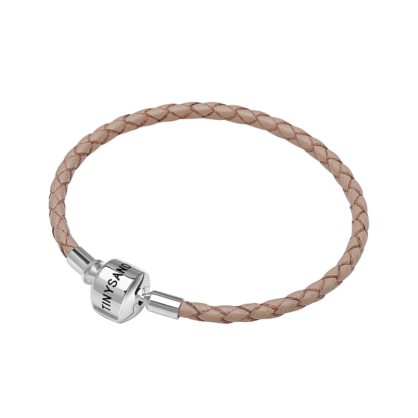 PandaHall TINYSAND Rhodium Plated 925 Sterling Silver Braided Leather Bracelet Making, with Platinum Plated European Clasp, Light Khaki...
PandaHall TINYSAND Rhodium Plated 925 Sterling Silver Braided Leather Bracelet Making, with Platinum Plated European Clasp, Light Khaki...