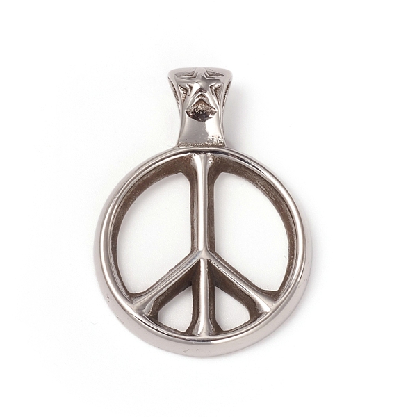 PandaHall 304 Stainless Steel Pendants, Peace Sign with Star, Stainless Steel Color, 34x25x3mm, Hole: 7x4mm 304 Stainless Steel Peace Sign
PandaHall 304 Stainless Steel Pendants, Peace Sign with Star, Stainless Steel Color, 34x25x3mm, Hole: 7x4mm 304 Stainless Steel Peace Sign