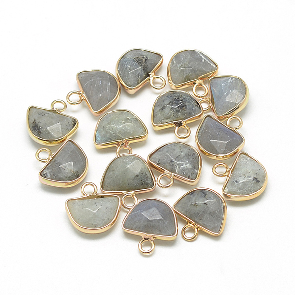 PandaHall Natural Labradorite Semi Circle Pendants, with Brass Findings, Faceted, Half Round, Golden, Light Grey, 13.5~14.5x13~14x5.5mm..., Gray
PandaHall Natural Labradorite Semi Circle Pendants, with Brass Findings, Faceted, Half Round, Golden, Light Grey, 13.5~14.5x13~14x5.5mm..., Gray
