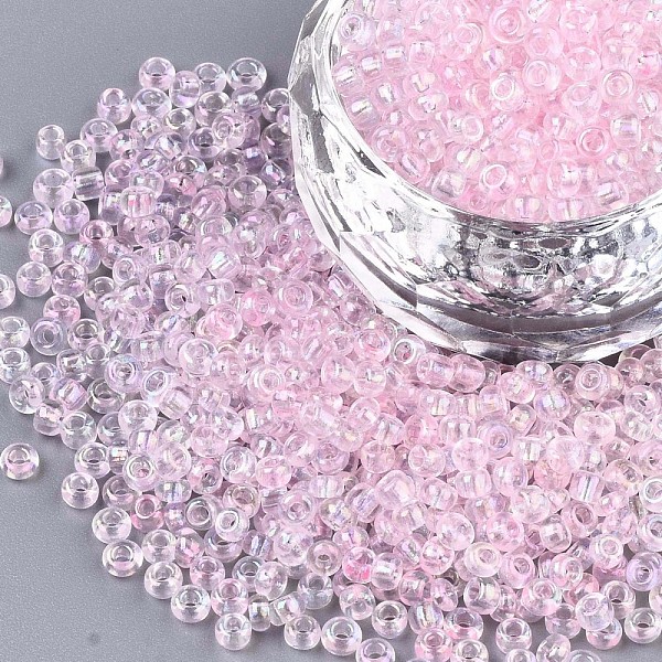 PandaHall 8/0 Glass Seed Beads, Inside Colours, Round Hole, Round, Transparent Colours Rainbow, Thistle, 8/0, 3~4x2~3mm, Hole: 0.8mm, about..., Purple
PandaHall 8/0 Glass Seed Beads, Inside Colours, Round Hole, Round, Transparent Colours Rainbow, Thistle, 8/0, 3~4x2~3mm, Hole: 0.8mm, about..., Purple
