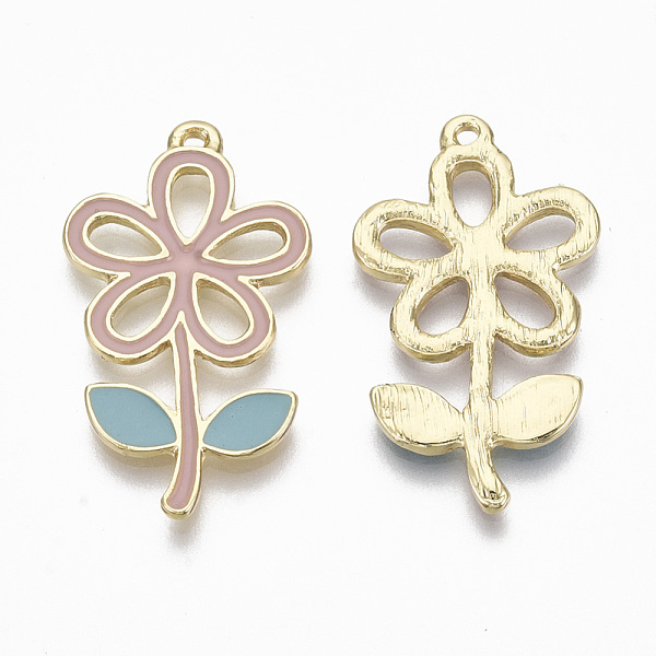 PandaHall Alloy Enamel Pendants, Cadmium Free & Nickel Free & Lead Free, Flower, Light Gold, Light Sky Blue, Rosy Brown, 30.5x17x1.5mm, Hole...
PandaHall Alloy Enamel Pendants, Cadmium Free & Nickel Free & Lead Free, Flower, Light Gold, Light Sky Blue, Rosy Brown, 30.5x17x1.5mm, Hole...