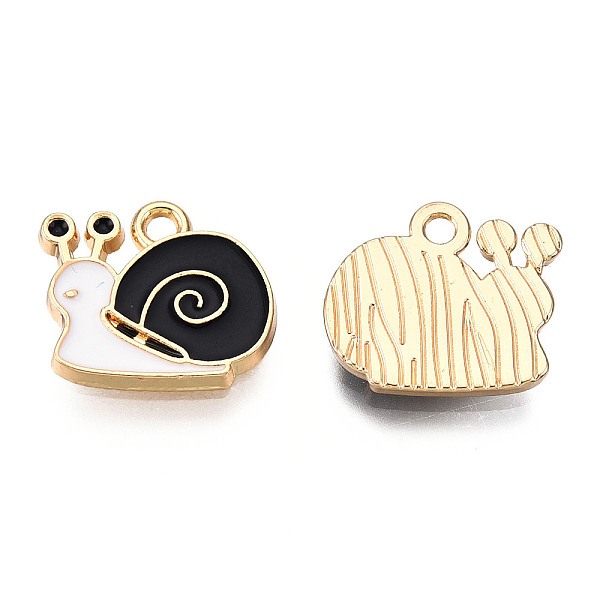 PandaHall Eco-Friendly Zinc Alloy Charms, with Enamel, Cadmium Free & Nickel Free & Lead Free, Snail, Light Gold, Black, 12x14x2mm, Hole...
PandaHall Eco-Friendly Zinc Alloy Charms, with Enamel, Cadmium Free & Nickel Free & Lead Free, Snail, Light Gold, Black, 12x14x2mm, Hole...