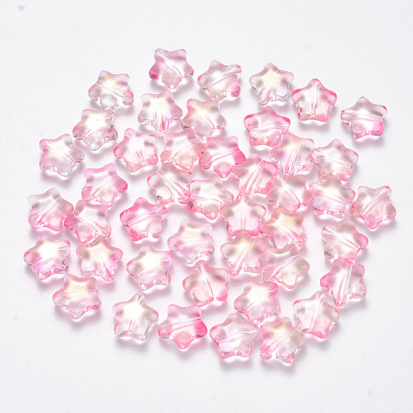 PandaHall Spray Painted Glass Beads, with Glitter Powder, Star, Pink, 8x8.5x4mm, Hole: 1mm Glass Star Pink
PandaHall Spray Painted Glass Beads, with Glitter Powder, Star, Pink, 8x8.5x4mm, Hole: 1mm Glass Star Pink