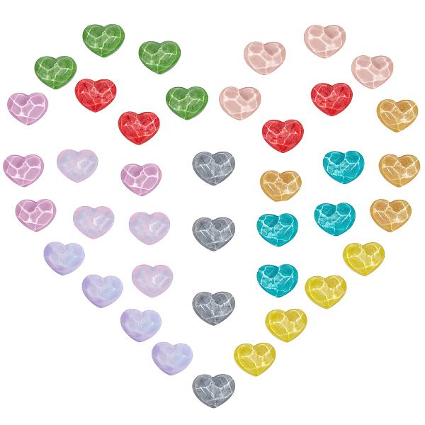 PandaHall 40Pcs 10 Colors Transparent Resin Cabochons, Water Ripple, Heart, Mixed Color, 17x21x7.5mm, 4pcs/color Resin Heart Multicolor
PandaHall 40Pcs 10 Colors Transparent Resin Cabochons, Water Ripple, Heart, Mixed Color, 17x21x7.5mm, 4pcs/color Resin Heart Multicolor