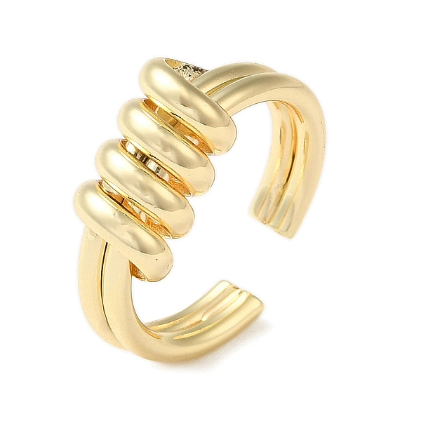 PandaHall Brass Open Cuff Ring, Spiral, Real 18K Gold Plated, Inner Diameter: 18mm Brass
PandaHall Brass Open Cuff Ring, Spiral, Real 18K Gold Plated, Inner Diameter: 18mm Brass