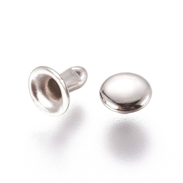 PandaHall Iron Rivet Studs, For Purse, Bags, Boots, Leather Crafts Decoration, Flat Round, Platinum, Base Button: 5.8x3.2mm, Hole: 2.5mm...
PandaHall Iron Rivet Studs, For Purse, Bags, Boots, Leather Crafts Decoration, Flat Round, Platinum, Base Button: 5.8x3.2mm, Hole: 2.5mm...