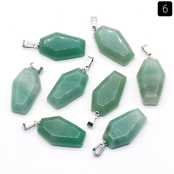 PandaHall Natural Green Aventurine Pendants, Halloween Coffin Charms, 30x19mm Green Aventurine Hexagon
PandaHall Natural Green Aventurine Pendants, Halloween Coffin Charms, 30x19mm Green Aventurine Hexagon
