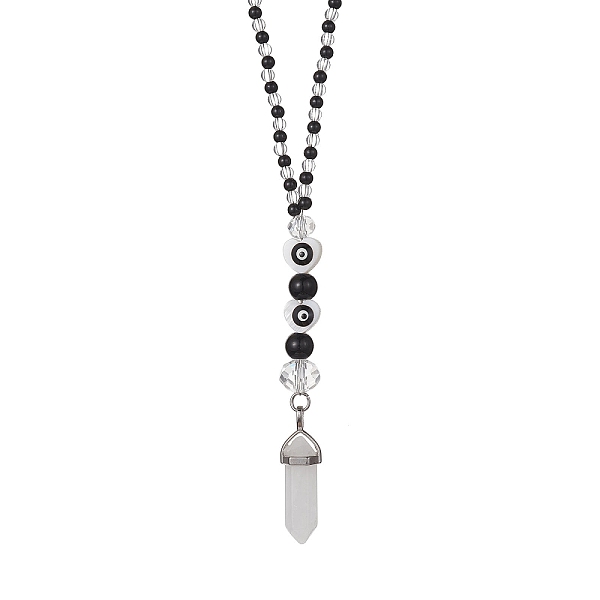 PandaHall Glass & Synthetic Black Stone Beaded Pendant Decorations, with Natural Quartz Crystal Pointed Charms for Car Hanging Decoration...
PandaHall Glass & Synthetic Black Stone Beaded Pendant Decorations, with Natural Quartz Crystal Pointed Charms for Car Hanging Decoration...
