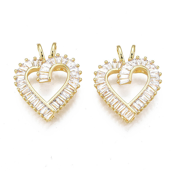 PandaHall 5Pcs Brass Micro Pave clear Cubic Zirconia Pendants, Nickel Free, Heart, Real 18K Gold Plated, 25.5x20x5.5mm, Hole: 2.5x5mm...
PandaHall 5Pcs Brass Micro Pave clear Cubic Zirconia Pendants, Nickel Free, Heart, Real 18K Gold Plated, 25.5x20x5.5mm, Hole: 2.5x5mm...