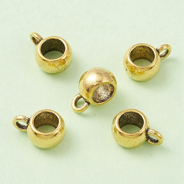 PandaHall Tibetan Style Alloy Rondelle Tube Bails, Loop Bails, Lead Free and Cadmium Free, Bail Beads, Antique Golden, 8x5mm, Hole: 2mm...
PandaHall Tibetan Style Alloy Rondelle Tube Bails, Loop Bails, Lead Free and Cadmium Free, Bail Beads, Antique Golden, 8x5mm, Hole: 2mm...