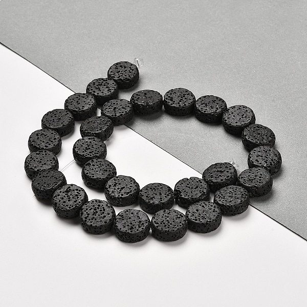 PandaHall Natural Lava Rock Beads Strands, Flat Round, Dyed, Black, 14~14.5x6mm, Hole: 1.6mm, about 28pcs/strand, 15.75 inch(40cm) Lava Rock...
PandaHall Natural Lava Rock Beads Strands, Flat Round, Dyed, Black, 14~14.5x6mm, Hole: 1.6mm, about 28pcs/strand, 15.75 inch(40cm) Lava Rock...