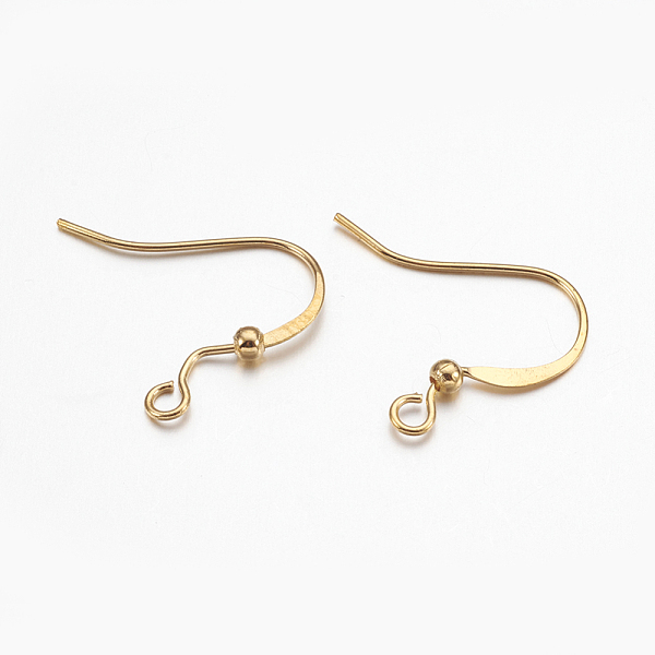 PandaHall Brass Ear French Earring Hooks, with Horizontal Loop, Flat Earring Hooks, Golden, 17x20x2.2mm, Hole: 1.5mm, Pin: 0.8mm Brass
PandaHall Brass Ear French Earring Hooks, with Horizontal Loop, Flat Earring Hooks, Golden, 17x20x2.2mm, Hole: 1.5mm, Pin: 0.8mm Brass