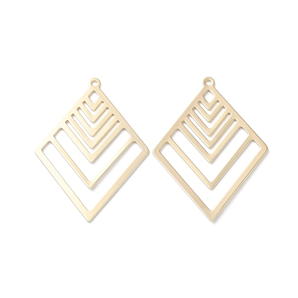 PandaHall Brass Pendants, Rhombus, Real 18K Gold Plated, 40x29.5x0.7mm, Hole: 1.4mm Brass Rhombus
PandaHall Brass Pendants, Rhombus, Real 18K Gold Plated, 40x29.5x0.7mm, Hole: 1.4mm Brass Rhombus