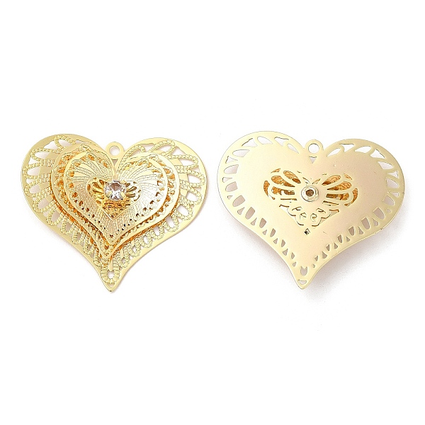 PandaHall Brass Micro Pave Cubic Zirconia Pendants, Nickel Free, Heart, Real 18K Gold Plated, 24x27x4.5mm, Hole: 1.4mm Brass+Cubic Zirconia..., Clear
PandaHall Brass Micro Pave Cubic Zirconia Pendants, Nickel Free, Heart, Real 18K Gold Plated, 24x27x4.5mm, Hole: 1.4mm Brass+Cubic Zirconia..., Clear