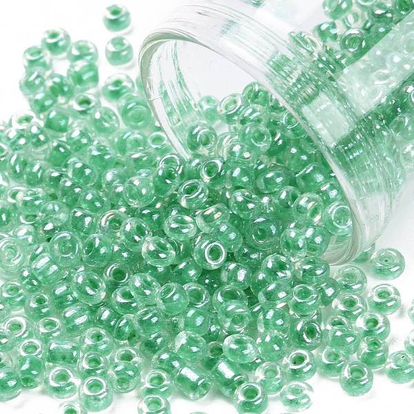 PandaHall 8/0 Glass Seed Beads, Transparent Inside Colours Luster, Round Hole, Round, Green, 8/0, 3~4x2~3mm, Hole: 0.8mm, about 15000pcs/bag...
PandaHall 8/0 Glass Seed Beads, Transparent Inside Colours Luster, Round Hole, Round, Green, 8/0, 3~4x2~3mm, Hole: 0.8mm, about 15000pcs/bag...