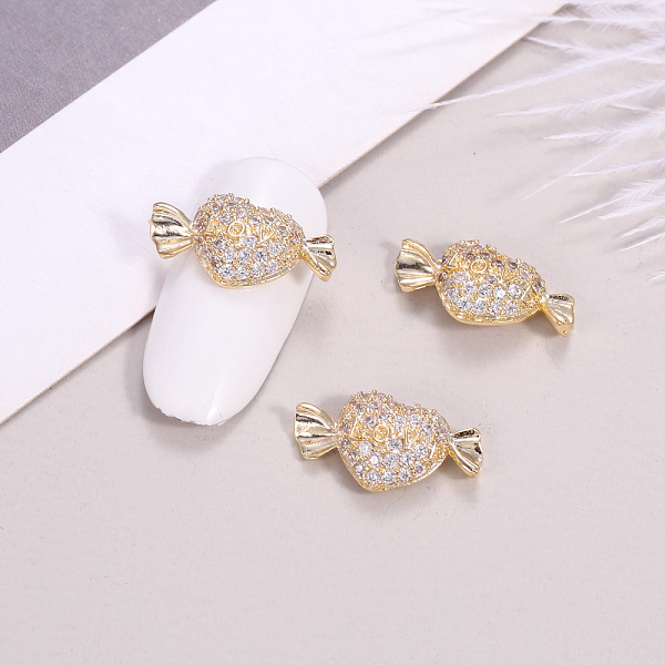 PandaHall Valentine's Day Nail Art Decoration Accessories, Brass Micro Pave Clear Cubic Zirconia Cabochons, Heart with Word Love, Light Gold...
PandaHall Valentine's Day Nail Art Decoration Accessories, Brass Micro Pave Clear Cubic Zirconia Cabochons, Heart with Word Love, Light Gold...