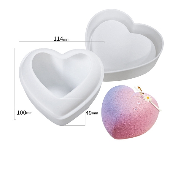 PandaHall Heart DIY Food Grade Silicone Molds, For DIY Cake Chocolate Bakeware, White, 114x110x49mm, Inner Diameter: 104x90x47mm Silicone...
PandaHall Heart DIY Food Grade Silicone Molds, For DIY Cake Chocolate Bakeware, White, 114x110x49mm, Inner Diameter: 104x90x47mm Silicone...