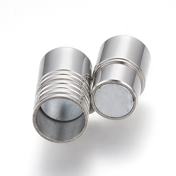 PandaHall 304 Stainless Steel Magnetic Clasps with Glue-in Ends, Column, Stainless Steel Color, 21x8mm, Hole: 6mm 304 Stainless Steel Column
PandaHall 304 Stainless Steel Magnetic Clasps with Glue-in Ends, Column, Stainless Steel Color, 21x8mm, Hole: 6mm 304 Stainless Steel Column