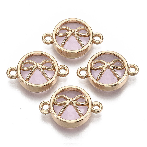 PandaHall Glass Links Connectors, with Light Gold Plated Alloy Findings, Flat Round with Bowknot, Pearl Pink, 13.5x19.5x6.5mm, Hole: 1.6mm...
PandaHall Glass Links Connectors, with Light Gold Plated Alloy Findings, Flat Round with Bowknot, Pearl Pink, 13.5x19.5x6.5mm, Hole: 1.6mm...