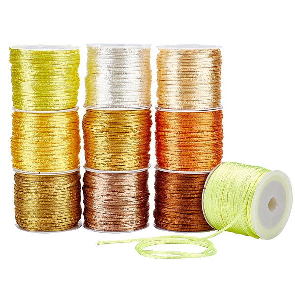 PandaHall 10 Rolls 10 Colors Nylon Rattail Satin Cord, Beading String, for Chinese Knotting, Jewelry Making, Mixed Color, 1.5mm, about..., Multicolor
PandaHall 10 Rolls 10 Colors Nylon Rattail Satin Cord, Beading String, for Chinese Knotting, Jewelry Making, Mixed Color, 1.5mm, about..., Multicolor