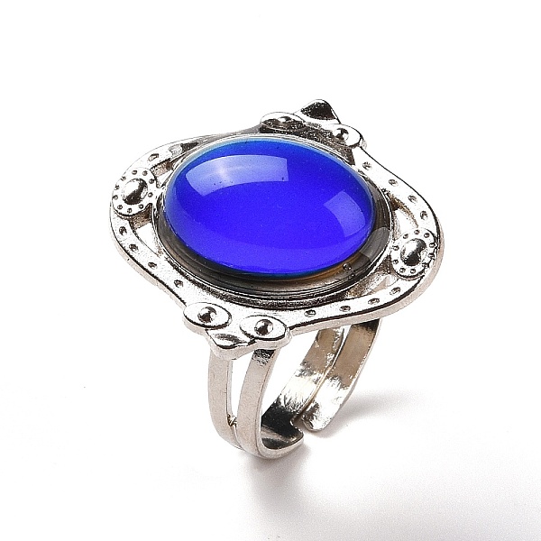 PandaHall Glass Oval Mood Ring, Temperature Change Color Emotion Feeling Alloy Adjustable Ring for Women, Platinum, Inner Diameter...
PandaHall Glass Oval Mood Ring, Temperature Change Color Emotion Feeling Alloy Adjustable Ring for Women, Platinum, Inner Diameter...