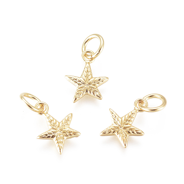 PandaHall Brass Micro Pave Cubic Zirconia Charms, with Jump Rings, Star, Clear, Golden, 9.5x8x1.2mm, Jump Rings: 3mm Inner Diameter...
PandaHall Brass Micro Pave Cubic Zirconia Charms, with Jump Rings, Star, Clear, Golden, 9.5x8x1.2mm, Jump Rings: 3mm Inner Diameter...