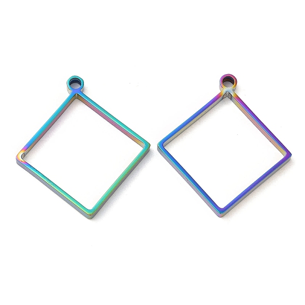 PandaHall 304 Stainless Steel Open Back Bezel Rhombus Pendants, For DIY UV Resin, Epoxy Resin, Pressed Flower Jewelry, Rainbow Color...
PandaHall 304 Stainless Steel Open Back Bezel Rhombus Pendants, For DIY UV Resin, Epoxy Resin, Pressed Flower Jewelry, Rainbow Color...