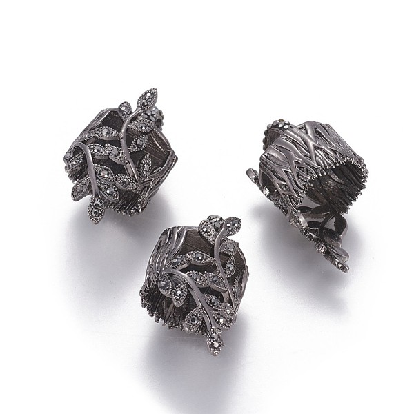 PandaHall Brass Rhinestone Filigree Bead Cap Bails, Column with Leafy Branche, Gunmetal, 39x21.5mm, Hole: 4x6mm, Inner Diameter: 17mm Brass
PandaHall Brass Rhinestone Filigree Bead Cap Bails, Column with Leafy Branche, Gunmetal, 39x21.5mm, Hole: 4x6mm, Inner Diameter: 17mm Brass