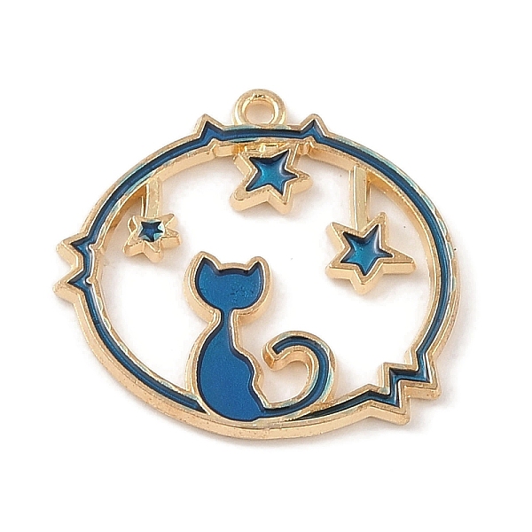 PandaHall Alloy Enamel Pendants, Light Gold, Ring with Cat Shape, Steel Blue, 22.5x24x1.5mm, Hole: 1.4mm Alloy+Enamel Cat Shape
PandaHall Alloy Enamel Pendants, Light Gold, Ring with Cat Shape, Steel Blue, 22.5x24x1.5mm, Hole: 1.4mm Alloy+Enamel Cat Shape
