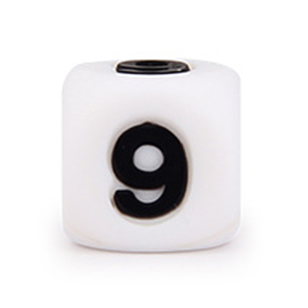 PandaHall Silicone Beads, for Bracelet or Necklace Making, Black Arabic Numerals Style, White Cube, Num.9, 10x10x10mm, Hole: 2mm Silicone...
PandaHall Silicone Beads, for Bracelet or Necklace Making, Black Arabic Numerals Style, White Cube, Num.9, 10x10x10mm, Hole: 2mm Silicone...