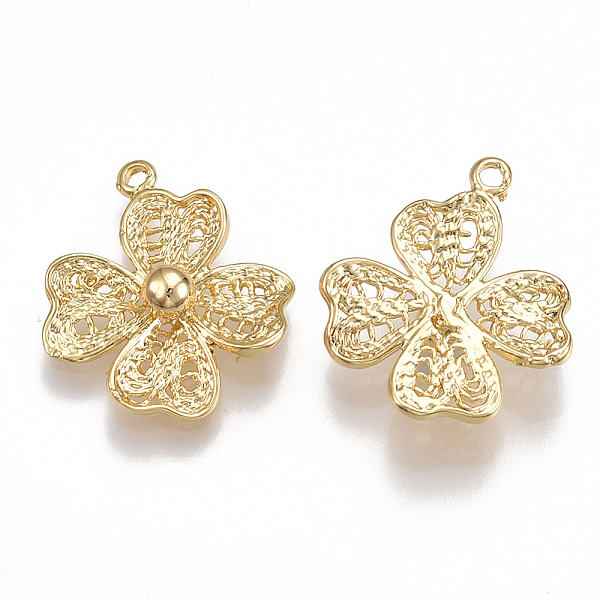 PandaHall Brass Pendants, Flower, Nickel Free, Real 18K Gold Plated, 20x18x5mm, Hole: 1.2mm Brass Flower
PandaHall Brass Pendants, Flower, Nickel Free, Real 18K Gold Plated, 20x18x5mm, Hole: 1.2mm Brass Flower