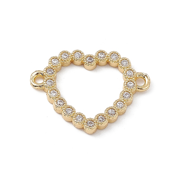 PandaHall Rack Plating Brass Micro Pave Clear Cubic Zirconia Connector Charms, Lead Free & Cadmium Free, Heart Links, Real 18K Gold Plated...
PandaHall Rack Plating Brass Micro Pave Clear Cubic Zirconia Connector Charms, Lead Free & Cadmium Free, Heart Links, Real 18K Gold Plated...