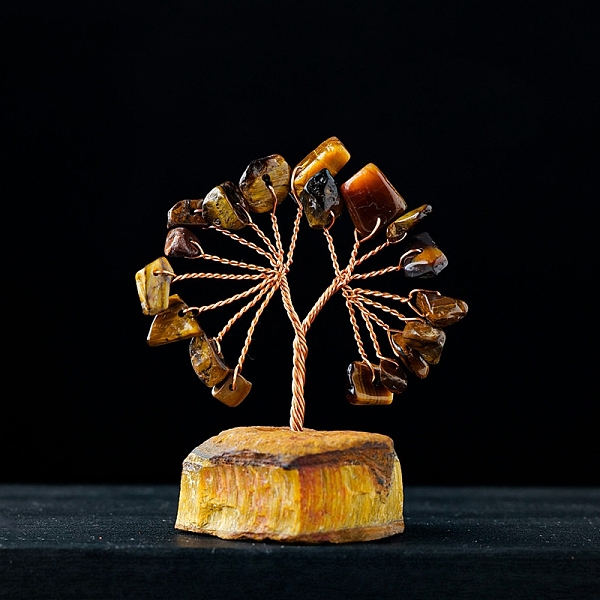PandaHall Natural Tiger Eye Chips Tree Decorations, Gemstone Base with Copper Wire Feng Shui Energy Stone Gift for Home Office Desktop...
PandaHall Natural Tiger Eye Chips Tree Decorations, Gemstone Base with Copper Wire Feng Shui Energy Stone Gift for Home Office Desktop...