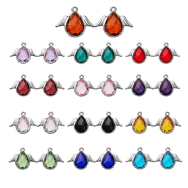 PandaHall 26 Pcs 13 Colors Faceted Glass Pendants, with Eco-Friendly Alloy Findings, Cadmium Free & Nickel Free & Lead Free, Angel, Silver..., Multicolor
PandaHall 26 Pcs 13 Colors Faceted Glass Pendants, with Eco-Friendly Alloy Findings, Cadmium Free & Nickel Free & Lead Free, Angel, Silver..., Multicolor